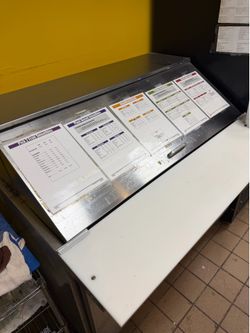 Fridge cooler prep table