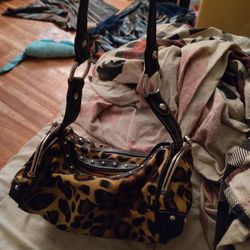 Kathy Van Zeeland Animal Print Purse 