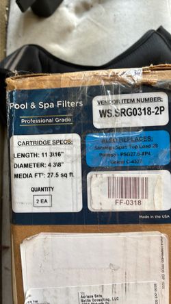 Jacuzzi Filters $10