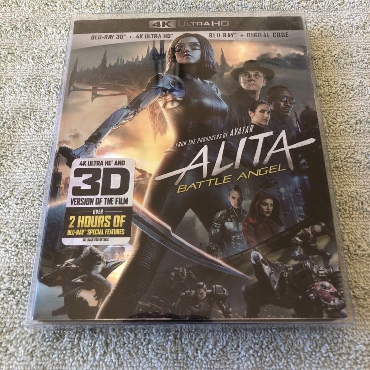Alita: Battle Angel 4K/Blu-Ray/Blu-Ray 3D With Slipcover And Protective Case