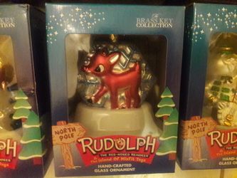 Christmas ornaments Rudolph the red nose reindeer