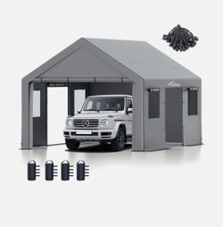 HEAVY DUTY 13x20 PORTABLE CARPORT / GARAGE – ALL WEATHER PROTECTION!🚗
