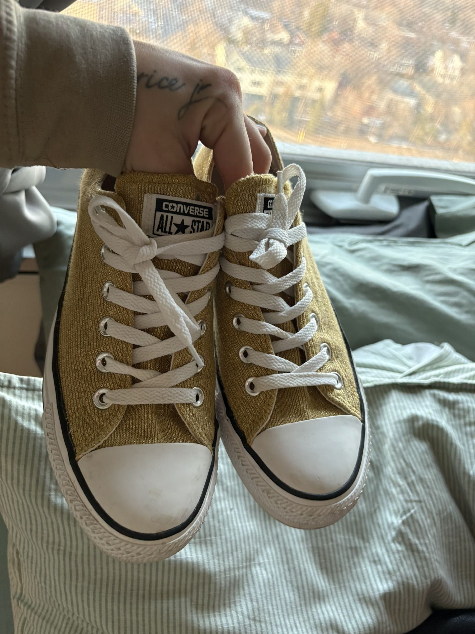 Gold Glitter Converse
