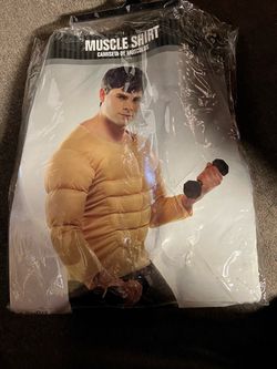 3D Muscle Shirt Costume - Comfortable Halloween Costume for Shows (One Size)