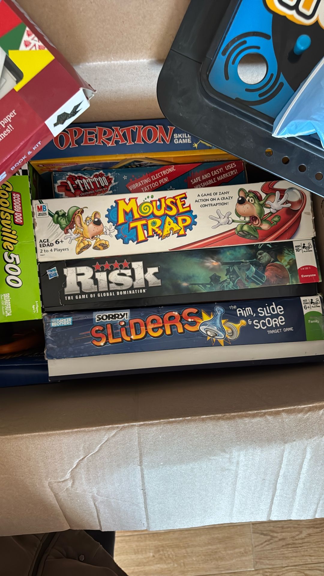 Board Games/Tattoo Pen/Paper Airplanes