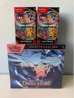 NEW Sealed Pokemon Chaos Rising ETB and Booster Bundles