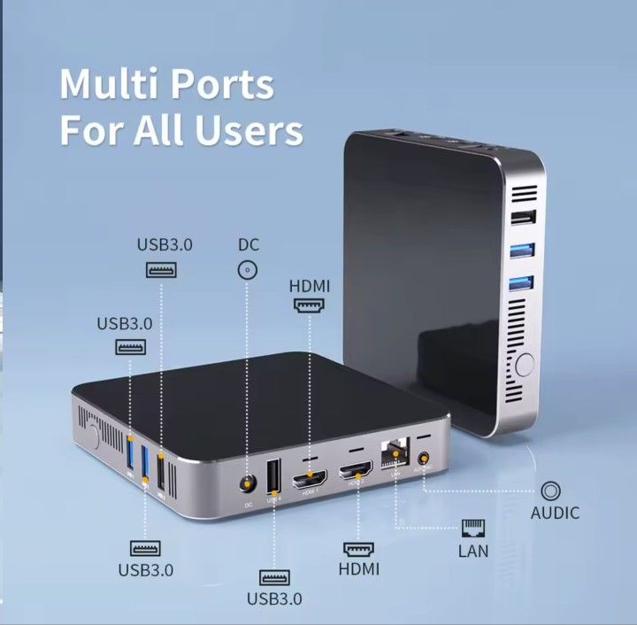 Ak7 pro Mini PC 8GB DDR4 256GB SSD, Celeron Jasper lake n5105  Mini Desktop 




