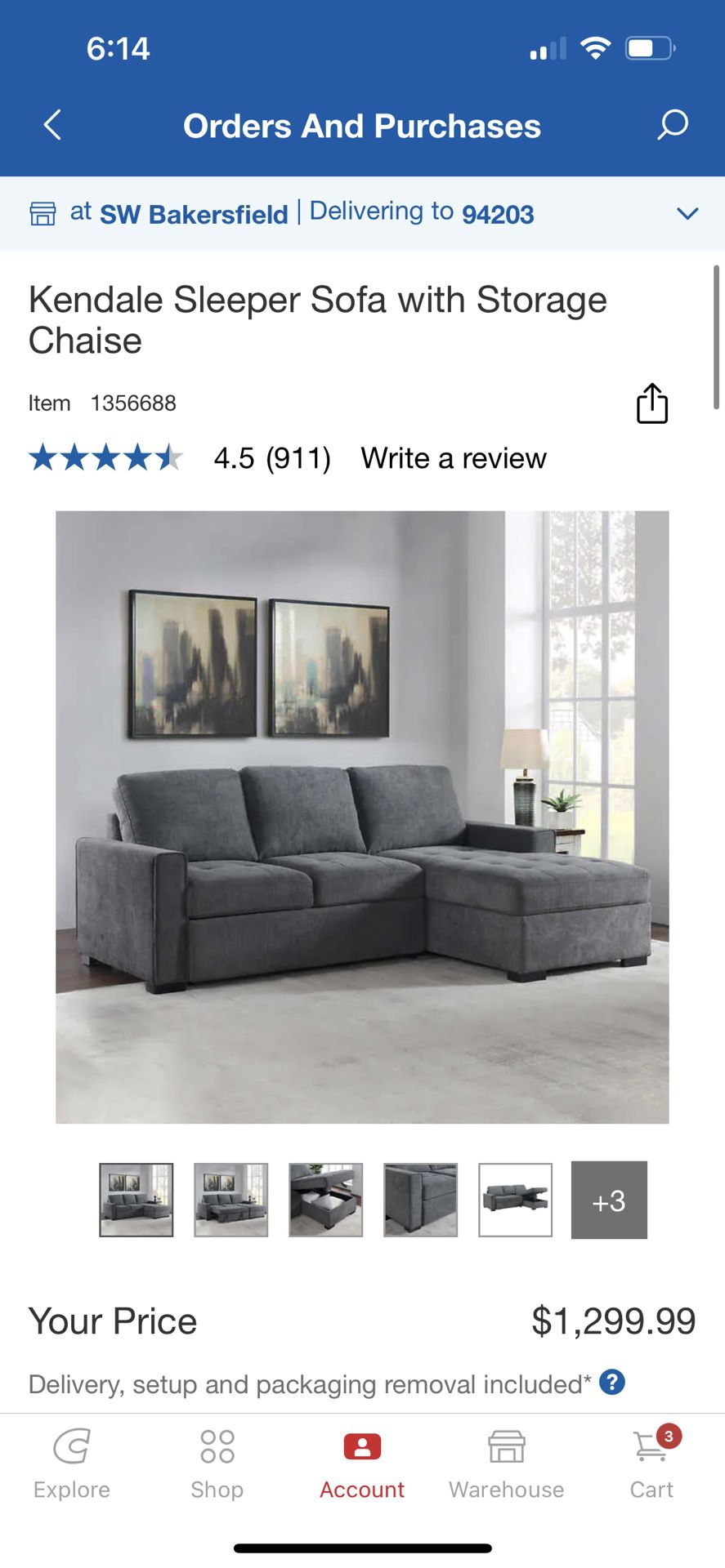 Costco Sofa For Sale - Moving Need Gone