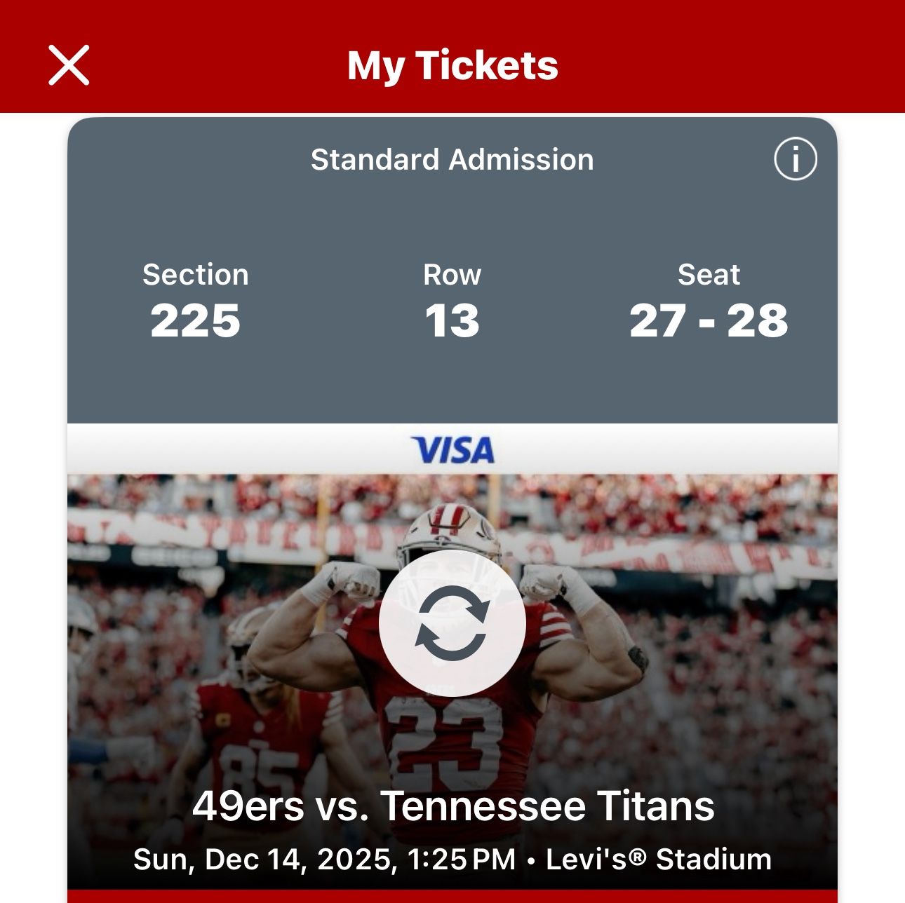 Titans Vs 49ers 12/14/2025