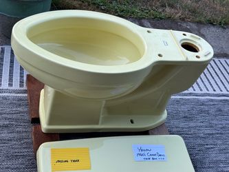 1960’s Yellow Crane Drexel toilet bowl