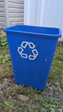 Blue Plastic Recycling Bin