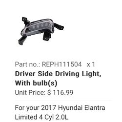 2017 Hyundai Elantra Driver Side 