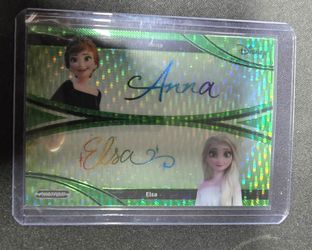 2025 Kakawow Phantom Disney Anna&Elsa Rainbow Dual Signature Auto Green /20
