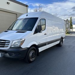 2014 Freightliner Sprinter, Diesel 3500 Extended High Top Cargo Van.  