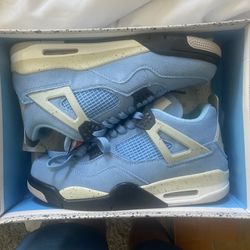 jordan 4 unc blue like new size 10
