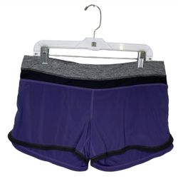 Lululemon Groovy Run Short Purple/Heathered Grey Built-In Liner Size 4