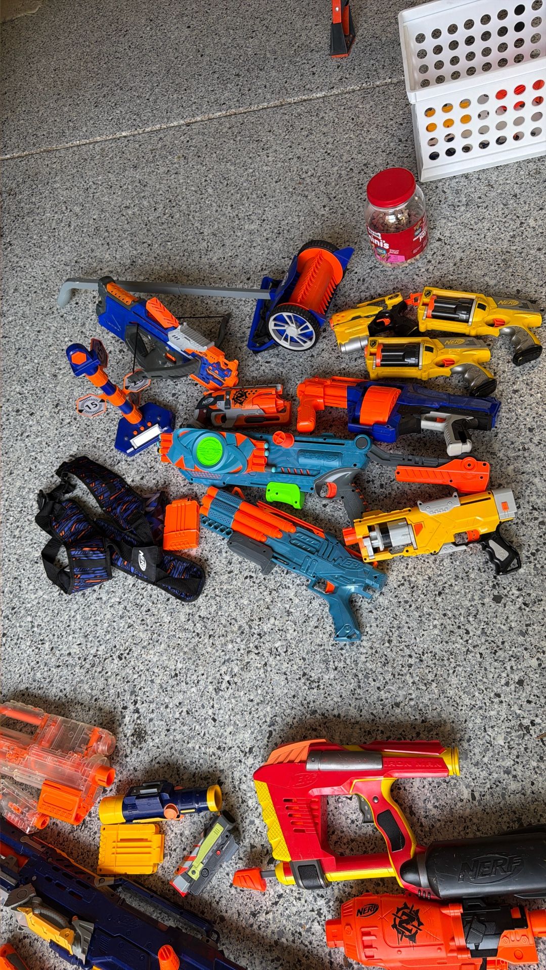 Huge Pile Of Nerf Guns And Bullet Mower