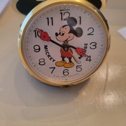 Bradley Mickey Mouse Travel Alarm Clock