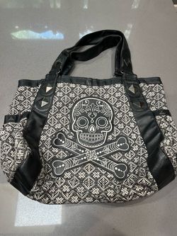 Sugar Skull Tote Bag with Studs Loungefly