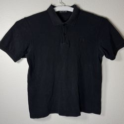 Fred Perry Men's Size 44 Night Black Polo Shirt Made in England