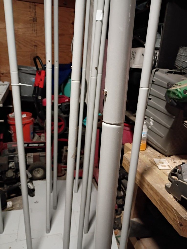 Steel, Push PIn Lock Weighted Base LightFixture Poles