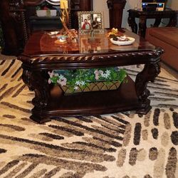 beautiful wooden coffee table