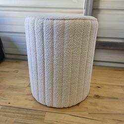 Round Ottoman with soft padded seat