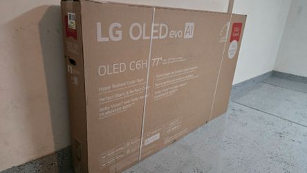 New 77 Inch LG Oled LG C6H Tandem Smart TV 4K UHD with 165 Hz refresh rate. Brand new in the box.