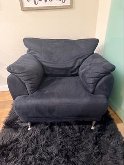 Black Microsuede Chair