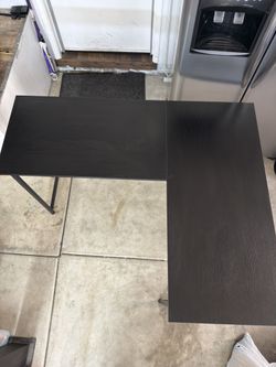 Black L-shaped Corner Student Desk