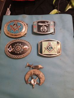 Masonic belt buckles