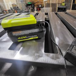 Used Once 40v 4ah Ryobi Battery W Charger 