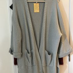 Gray Oversized Cardigan With Pockets Never Worn!