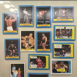 1987 WWF WRESTLING TRADING CARDS (TOPPS) LOT OF 13