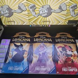 Disney Lorcana: The First Chapter Sleeved Booster Pack Art Bundle Set of 3