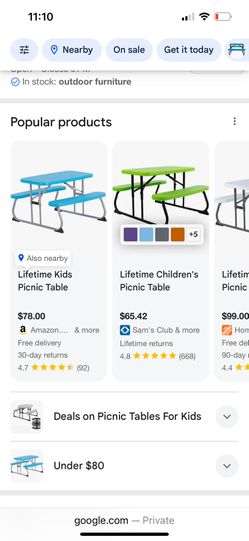 Lifetime kids picnic Table