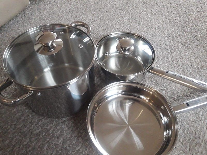 New Stainless Steel Cookware Set
