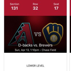 Dbacks vs Brewers Tickets
