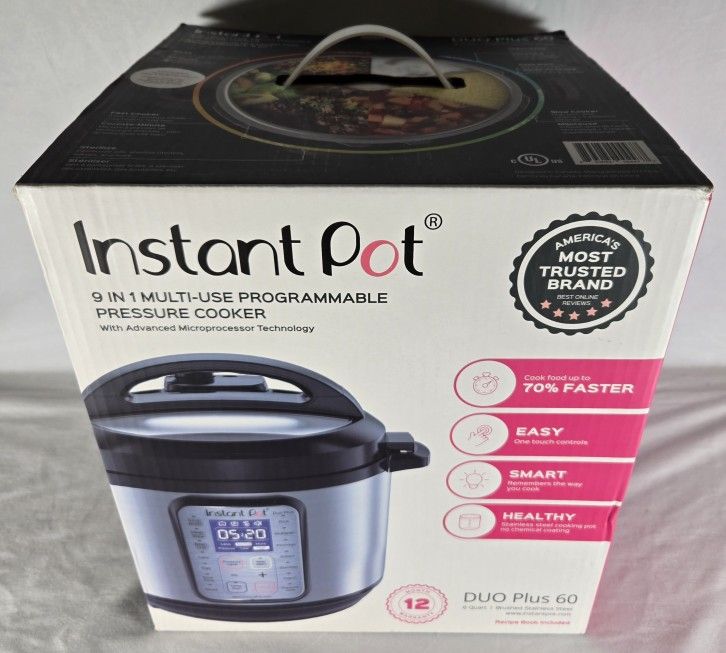 NEW--INSTANT POT DUO PLUS-6 QUART