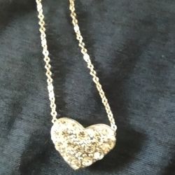 Silver Heart Pendant On Silver Chain