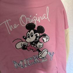 Mickey Jersey Jacket In Pink