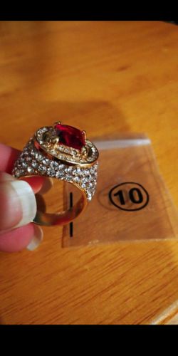 Handsome gold-plated silver s925 size 10 ring