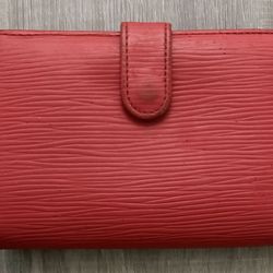 Louis Vuitton Red EPI Kiss Lock Wallet