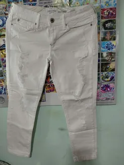 Denizen by Levi's White Distressed Boyfriend Jeans