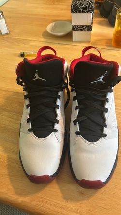 Air Jordan High-Top Sneakers White Black Red
