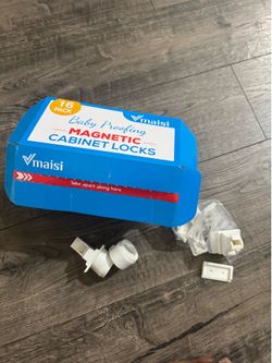 Vmaisi 16 Pack Child Safety Magnetic Cabinet Locks - Children Proof Cupboard Baby Locks Latches - Ad