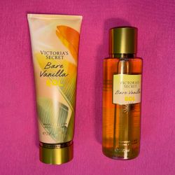 Victoria’s Secret Bare Vanilla Sol Lotion + Fragrance Set