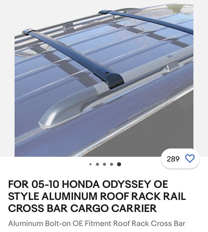 2005-2010 Honda Odyssey Roof Rack Cross Bars