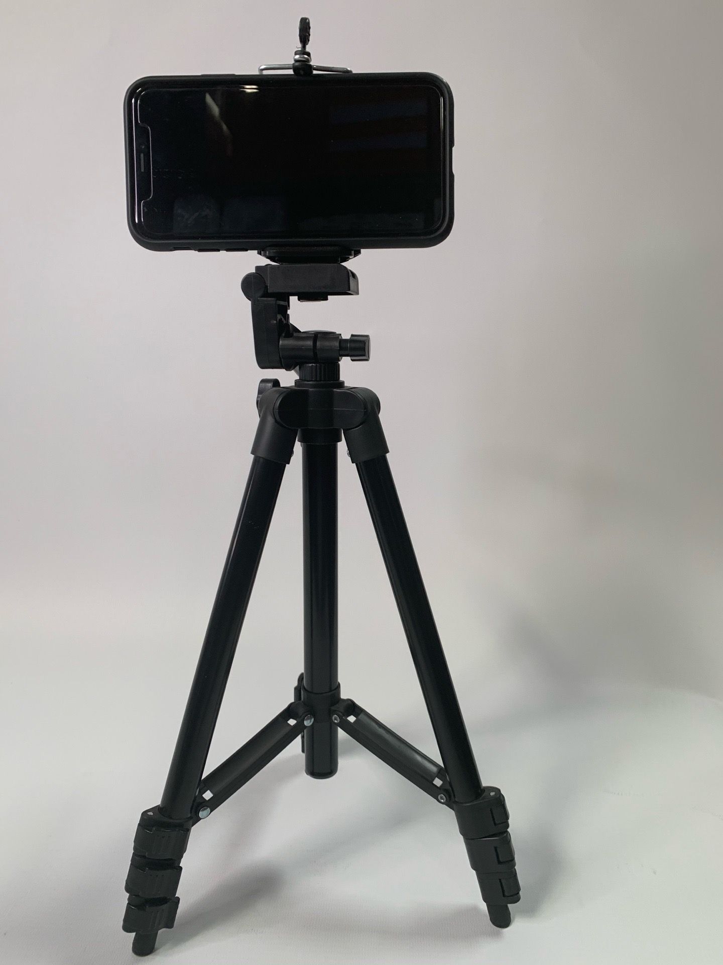 46” Portable Professional Adjustable Camera Tripod Stand Mount + Cell Phone Holder for Apple iPhone and Android phones
