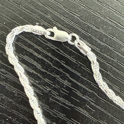 Diamond Cut .925 Silver rope chain